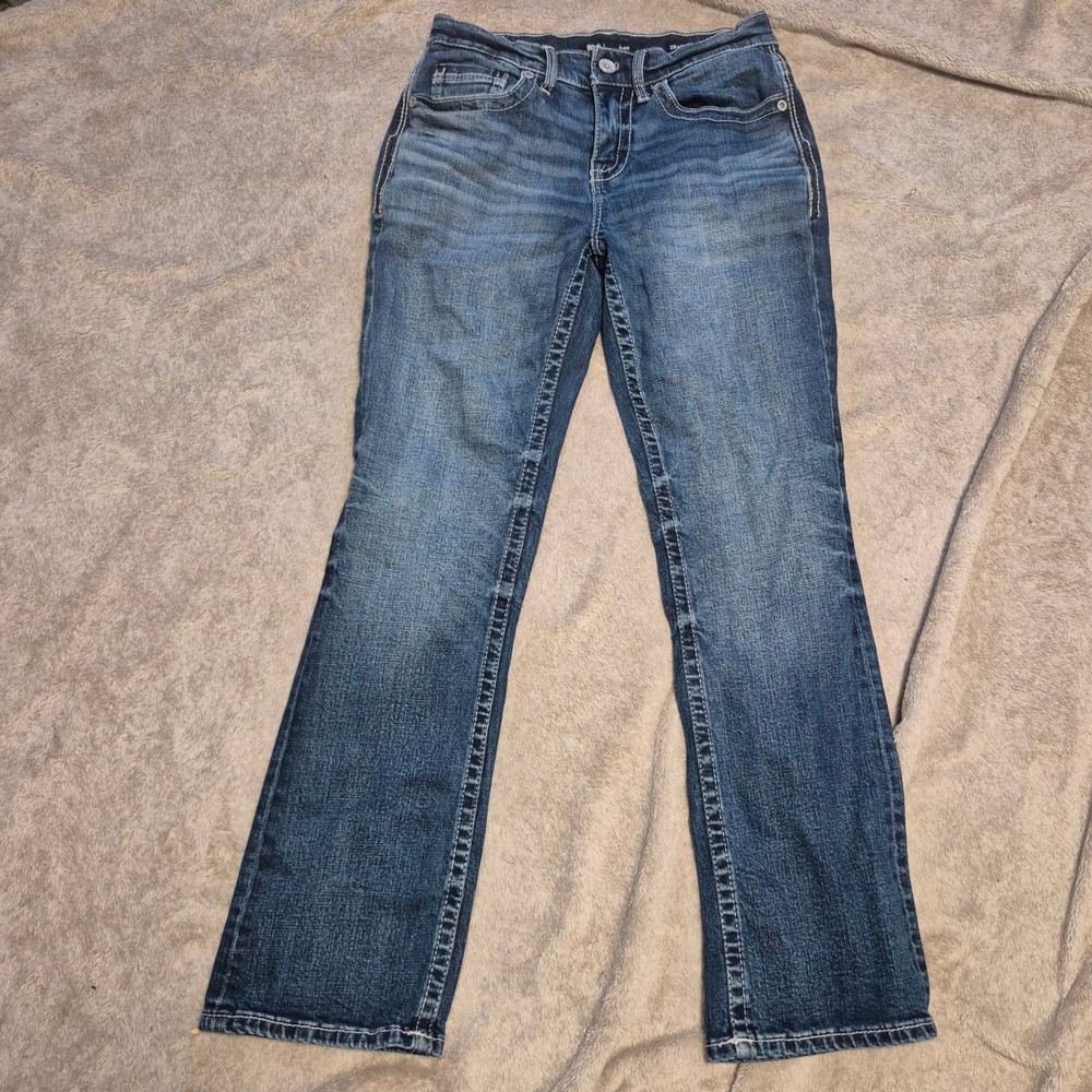 BKE Aiden Jeans Mens 28x30 Medium Wash Denim Contrast Stitching